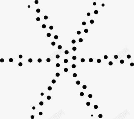 交叉变异黑点符号斑点板绘素材交叉图标