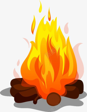 大气红色火把火焰火苗红色熊熊大火火焰logo图标