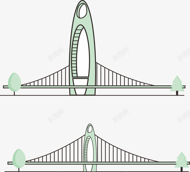 广州地标猎德大桥广州特色建筑广州剪影png免抠素材_88icon https://88icon.com 广州地标 猎德大桥 广州特色建筑 广州剪影