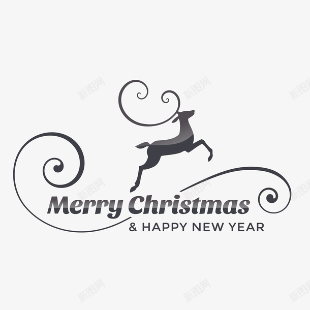 tmas和鹿png免抠素材_88icon https://88icon.com Christmas Merry 圣诞 标题 鹿