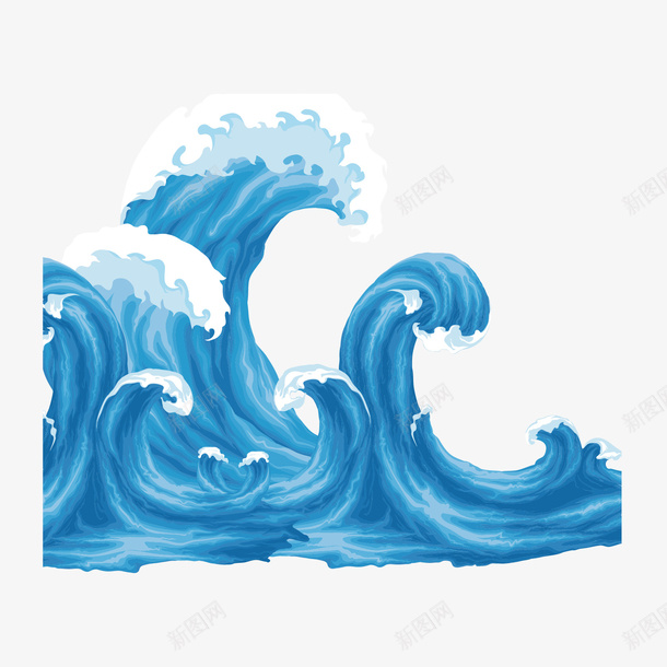 免扣蓝色浪花png免抠素材_88icon https://88icon.com 海 海浪 浪花 浪