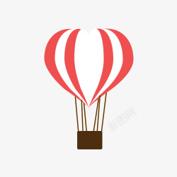 热气球红白相间素材