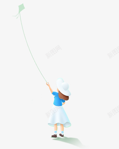 正在放风筝的女孩png免抠素材_88icon https://88icon.com 女孩 巧克力女孩 春天 风吹 风筝
