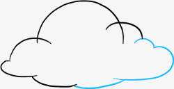 涂鸦手绘风云朵气泡素材