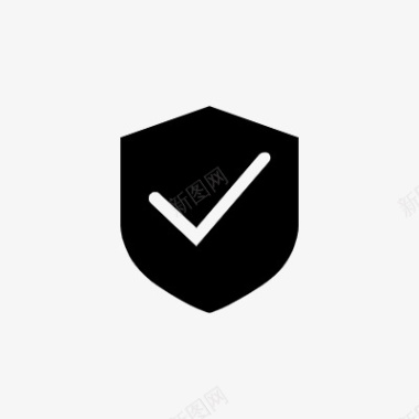 安全护盾icon线性小图标PNG下载图标