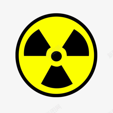 矢量图放射性核废料标志图标
