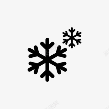 雪花覆盖雪花icon线性小图标下载图标