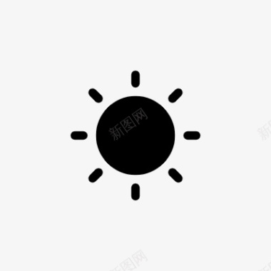 线性太阳紫外线亮度icon线性小图标PNG图标