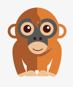 猴子插画矢量图素材