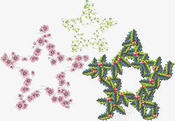 五角形各种五角形圣诞五角星高清图片