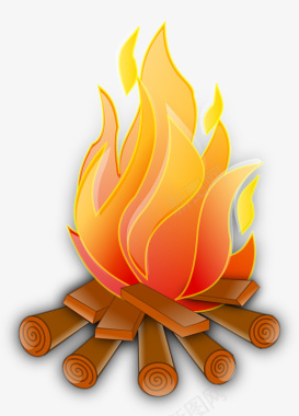 创意logo火把火焰火苗红色熊熊大火大火图标