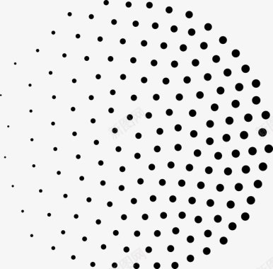 半圆杂色圆圈密集分散点图标