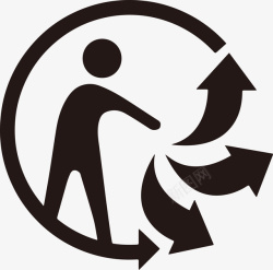 循环垃圾桶公共标志标识高清图片