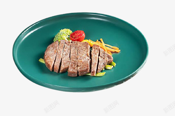 盘子放着食物的盘子牛排png免抠素材_88icon https://88icon.com 绿色盘子 盘子 放着食物的盘子 牛排