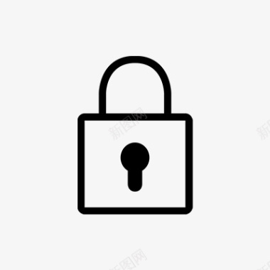 线性图标坐标门锁icon线性小图标PNG下载图标