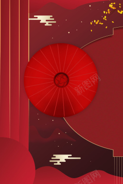 红色新年春节元旦背景图背景
