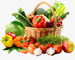 蔬菜水果大篮子素材