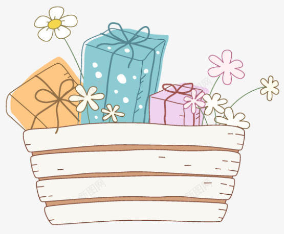手绘卡通创意礼物盒子小清新png免抠素材_88icon https://88icon.com 手绘 卡通 创意 礼物 盒子 小清新