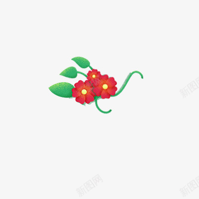 鲜艳的小红花png免抠素材_88icon https://88icon.com 花朵 红色 漂亮 植物