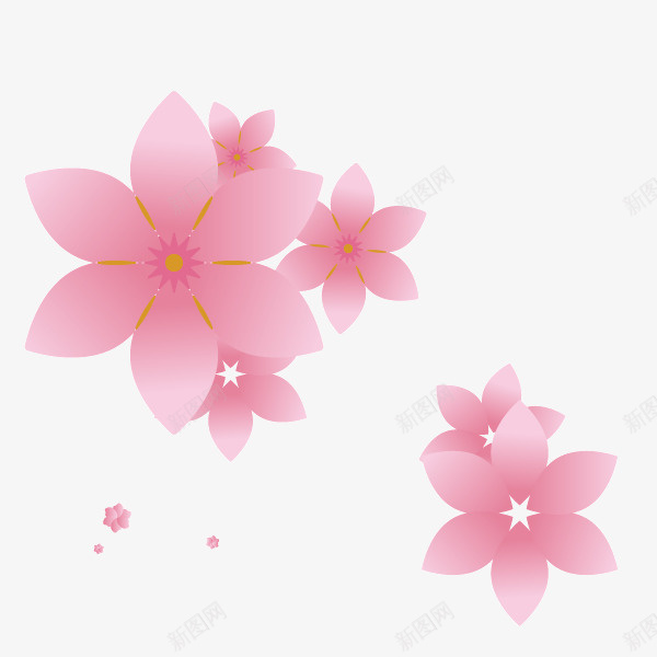 矢量粉色花纹花束png免抠素材_88icon https://88icon.com 花 矢量图形 图案 粉色