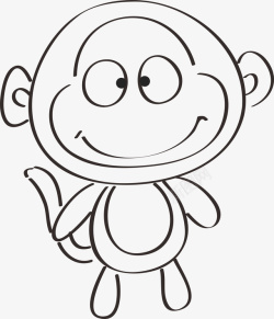 简笔画猴子动漫造型素材