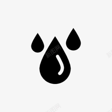 水滴型icon线性水滴小图标PNG下载图标