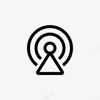 通讯icon线性通讯站信号小图标PNG下载图标