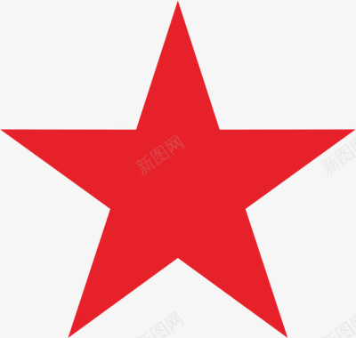 红红色星星五角星五边形图标