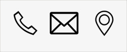 白底图标邮箱矢量图标电话地址邮箱图标元素高清图片