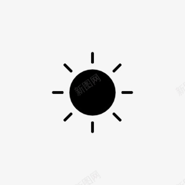 icon太阳亮度icon线性小图标PNG下载图标