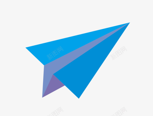 一个蓝色的纸飞机图标