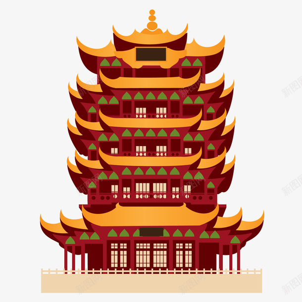 黄鹤楼节日湖北武汉png免抠素材_88icon https://88icon.com 黄鹤楼 节日 湖北 武汉