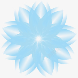 蓝色花朵图纹背景点缀装饰素材
