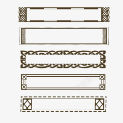 复古中国风线框图标题装饰素材素材