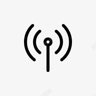 通讯消息通讯信号icon线性小图标PNG下载图标
