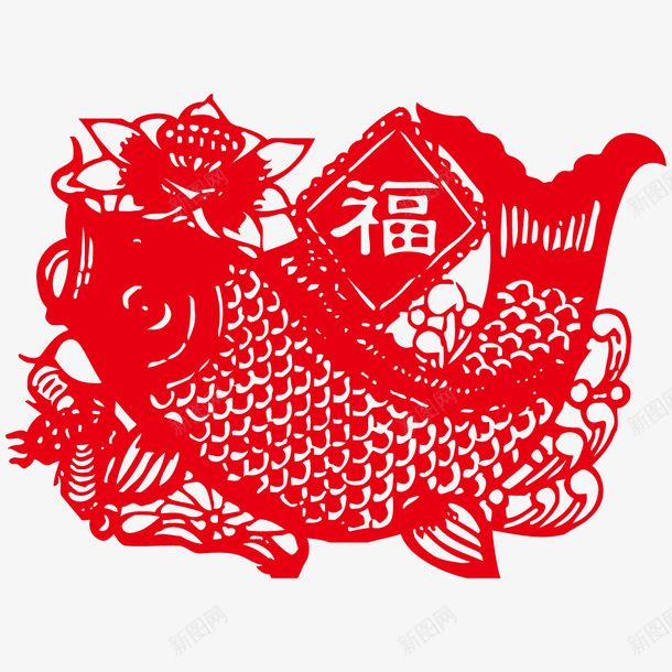 春节元素新年传统文化剪纸ai免抠素材_88icon https://88icon.com 春节元素 新年 传统文化 鱼 剪纸 AI源文件