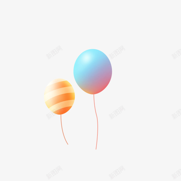 彩色条纹气球psd免抠素材_88icon https://88icon.com 气氛 条纹 气球 元素 彩色