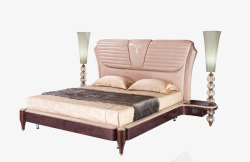 慢活乐趣 美式卧室榉木双人床商品美间软装设计采购助手美式家具素材