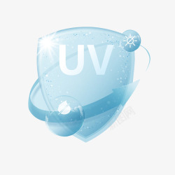 UV 防晒 防护 盾牌设计素材
