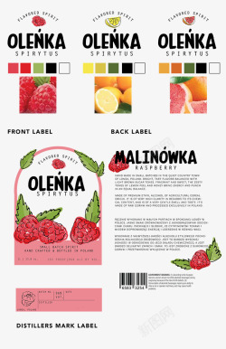 OLENKA手绘风格果汁包装设计09素材