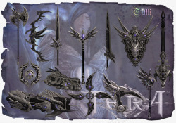 TERA Elleon weapon skins  by Tiffli道具设计素材