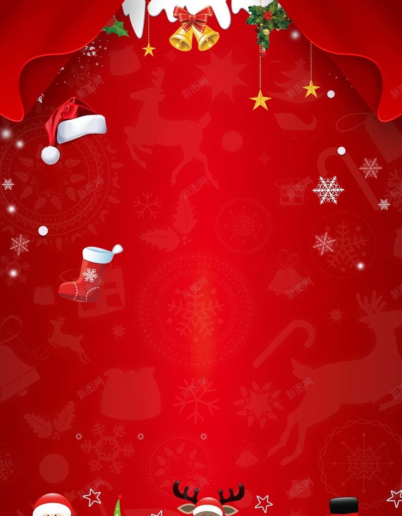 红色大气圣诞节创意海报psd设计背景_88icon https://88icon.com 圣诞节 创意 大气 红色 麋鹿 圣诞老人 喜庆 礼物 海报