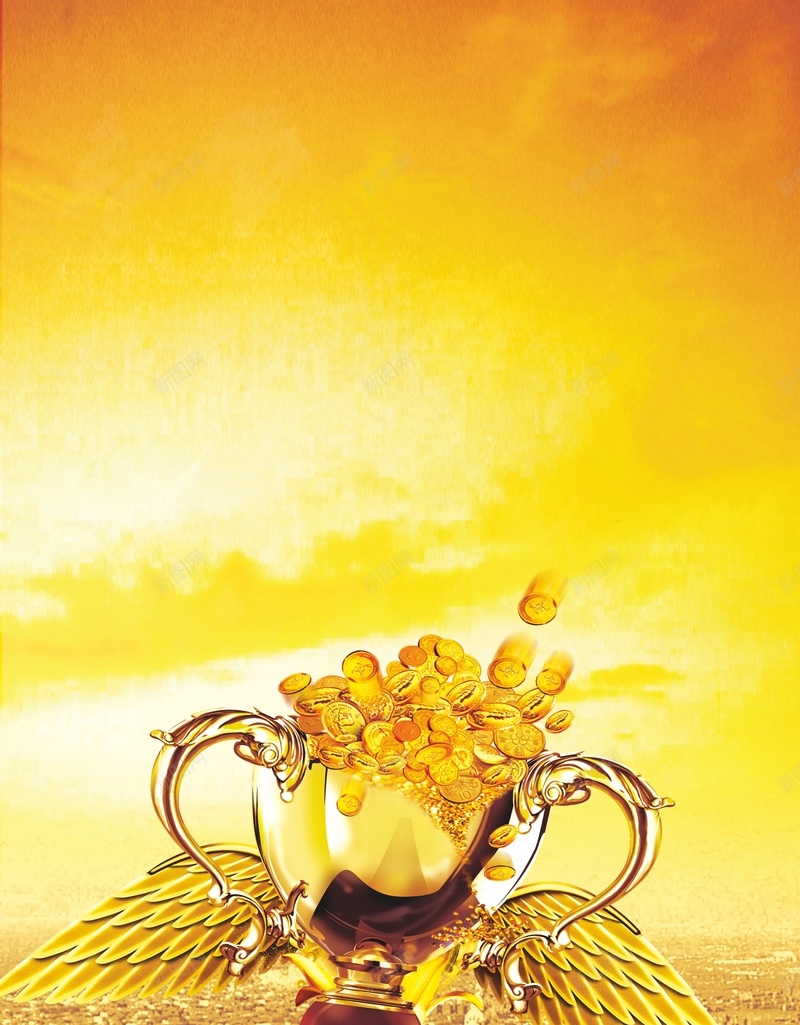 金币背景素材jpg设计背景_88icon https://88icon.com 城市 奖杯 翅膀 金币 金色 财富 金币素材 背景素材 黄色