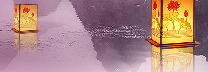 中秋灯笼紫色背景素材jpg设计背景_88icon https://88icon.com 嫦娥 中秋 月圆 灯笼 紫色背景海报 中国风