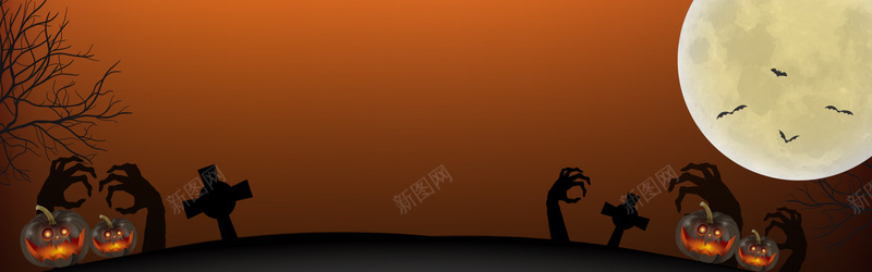万圣节海报bannerpsd设计背景_88icon https://88icon.com 万圣节 南瓜 帽子 房子 蝙蝠 黑色 橙色 蜘蛛 万圣节主题banner 万圣节主题海报背景 插画