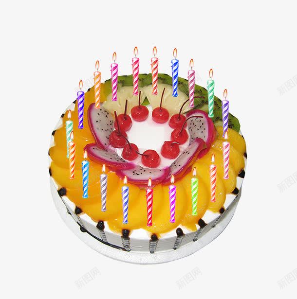 水果蛋糕png免抠素材_88icon https://88icon.com 蛋糕 蜡烛 生日蜡烛 彩色蜡烛 点燃的蜡烛 水果蛋糕