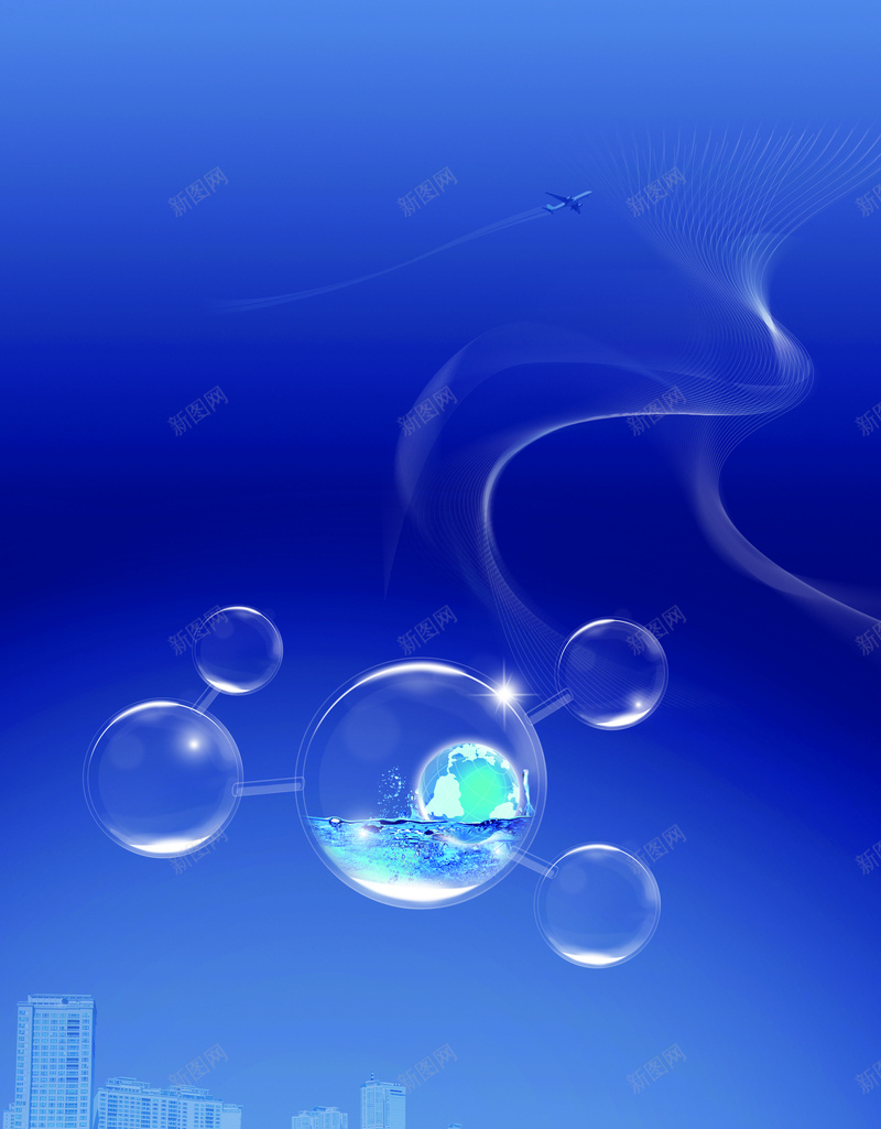蓝色气泡背景装饰psd设计背景_88icon https://88icon.com 蓝色 渐变 透明 气泡 背景装饰