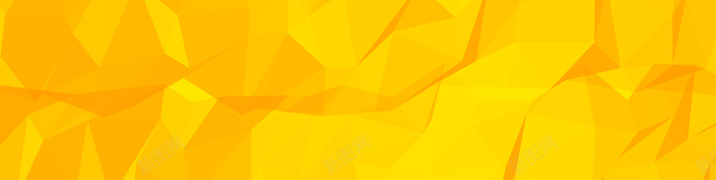 黄色扁平几何立体块背景banner背景