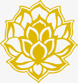 金色的莲花佛教素材