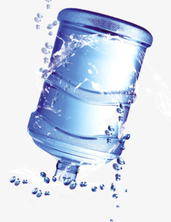矢量泉水蓝色桶装矿泉水高清图片